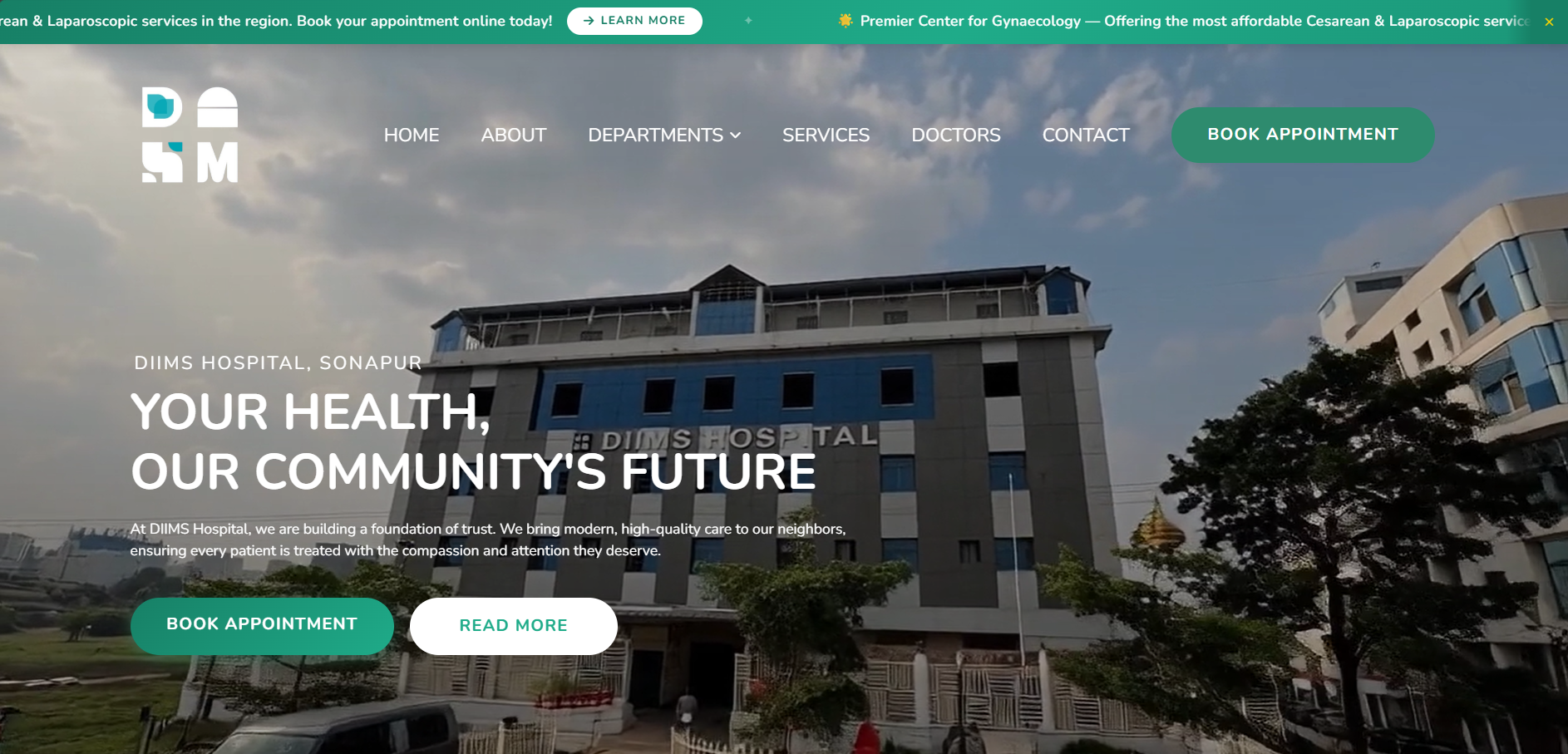 DIIMS Hospital Website