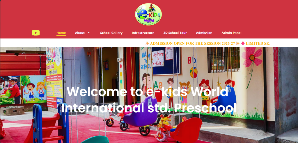 E-Kids World Preschool Website