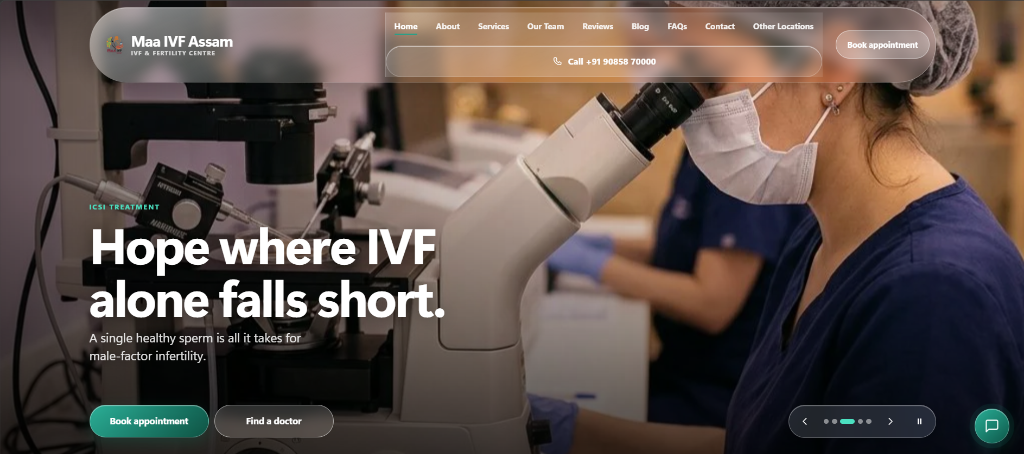 MAA IVF Assam Website